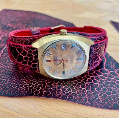 Vintage Waltham Electrodyne ''Tropical Dial'' on Custom Bund Strap