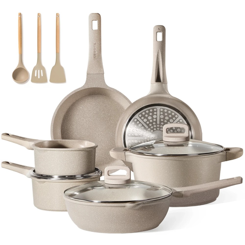 Carote 12 Pcs Nonstick Pots and Pans, Non Stick Cookware Set- Freeship F USA
