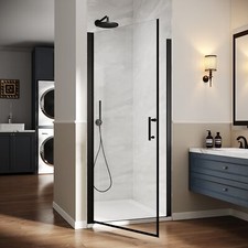 SUNNY 36" W x 72" H Semi-Frameless Pivot Swing Shower Door 6mm Tempered Glass