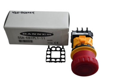 NEW Banner Engineering SSA-EB1PL1-11 SW ESTOP PULL/TWIST RESET 2A 24V Switch 
