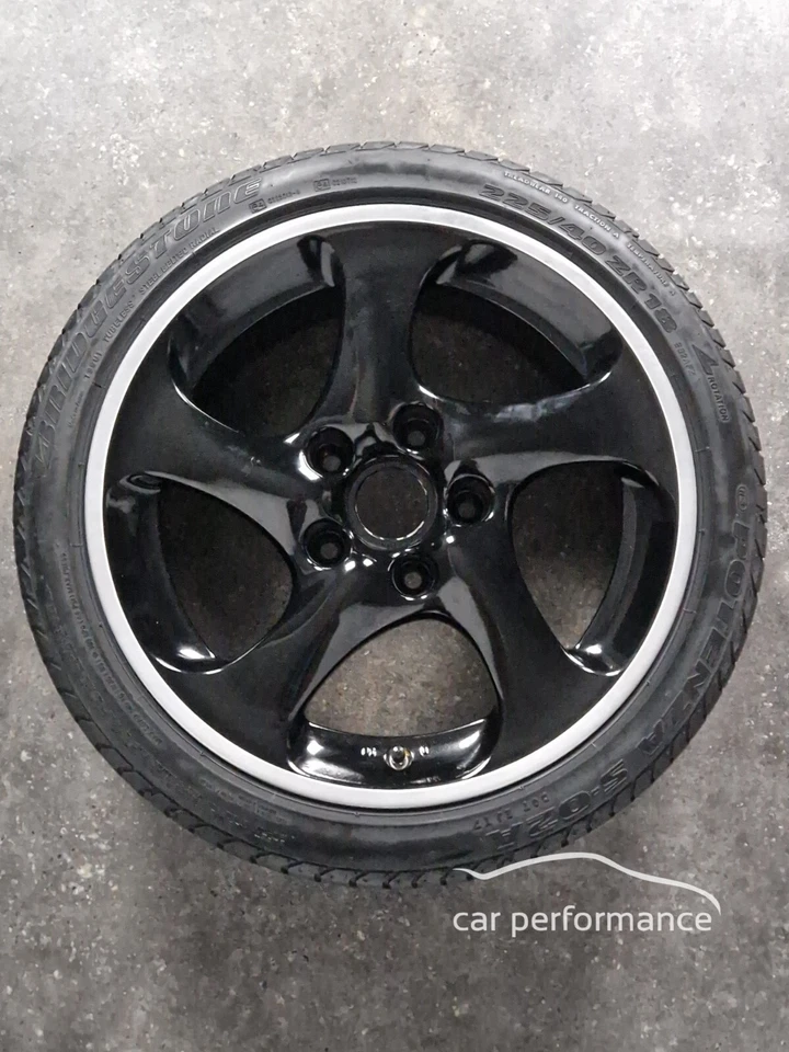 Porsche Felgen 18 Zoll original Hohlspeichen 996 4S Turbo 911, 8 & 11J, black - Bild 3 von 4