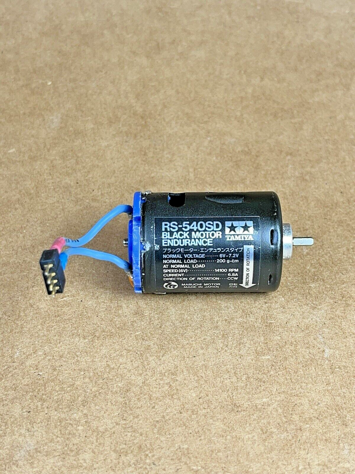 Tamiya RS-540SD Black Motor Endurance #50200 RC Parts Vintage 1983 Very Rare