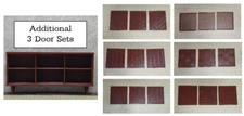 🟫 extra *3 DOORS* for brown TV CONSOLE shelf FURNITURE 1/6 scale fits BARBIE