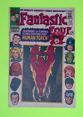 Fantastic Four #54 Vol. 1 1966 Marvel Comics 1st App Mid Grade Comic Book K16-16