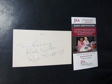Red Ruffing Signed Index Card JSA Certified 