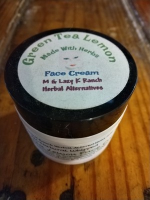 Green Tea Lemon Face Cream Made With Herbs 2 ounces
