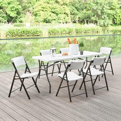 Mesa De Plástico Para Patio Plegable 6 Pulgadas Cuadrada Cocina 7445031624666 |