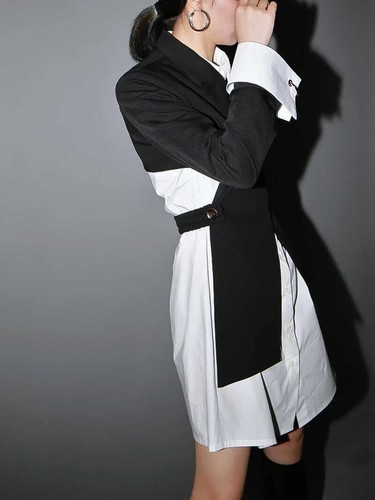 Ladies Black Luxury Designer Edgy Urban Street Unique Blazer Jacket Coat 10 12 - Picture 5 of 21
