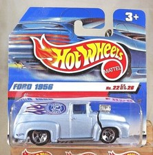 1999 Hot Wheels FORD 1956 22/26 Light Blue 927 First Editions w/5Sp Short Card