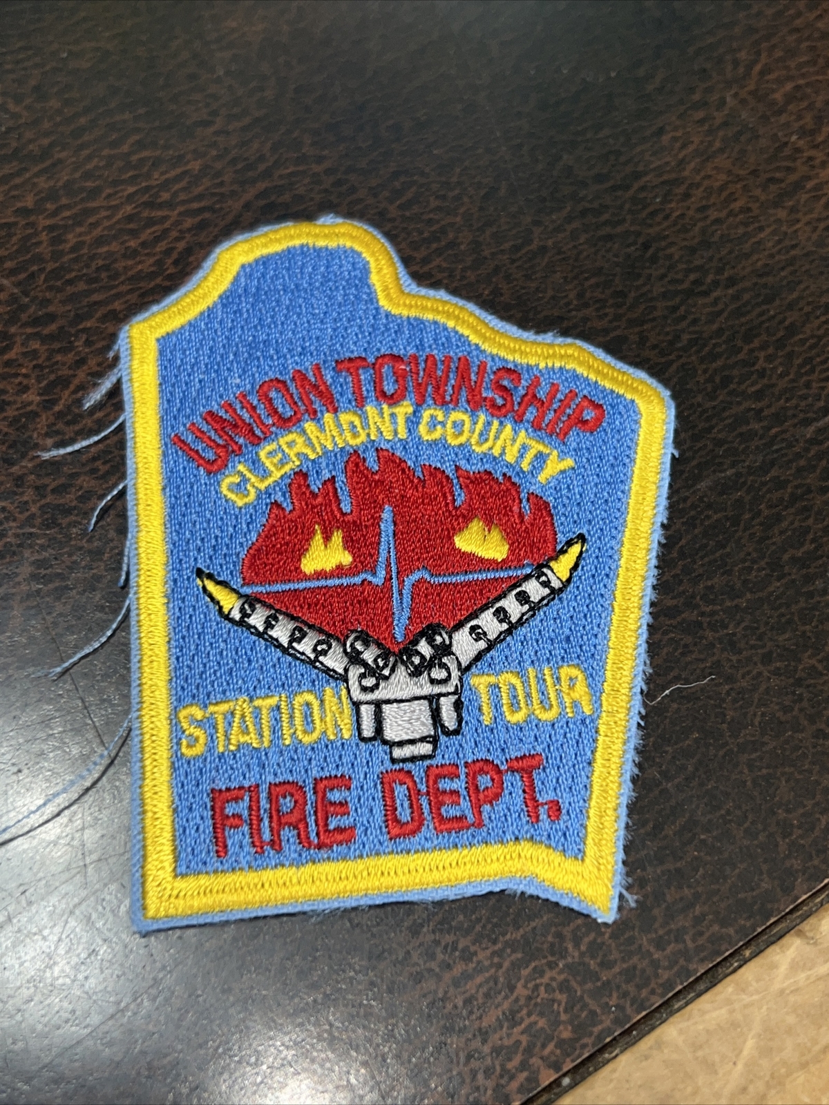 Vintage Obsolete Ohio Fire Department Patch Union Township Clermont Co