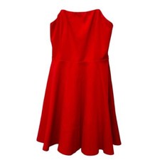 Lulus Women's Strapless Red Skater Dress Size S Short Party Cocktail Formal