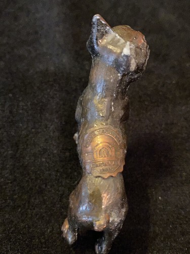 Vtg Cincinnati Ohio Union Terminal Cast Metal Boxer Dog Figurine Train Souvenir - 第 4/7 張圖片