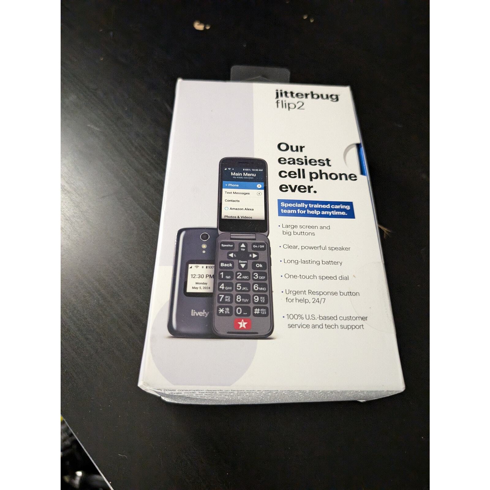 LIVELY Jitterbug Phones Flip2 Flip Cell Phone for Seniors Graphite Gray NEW NIB