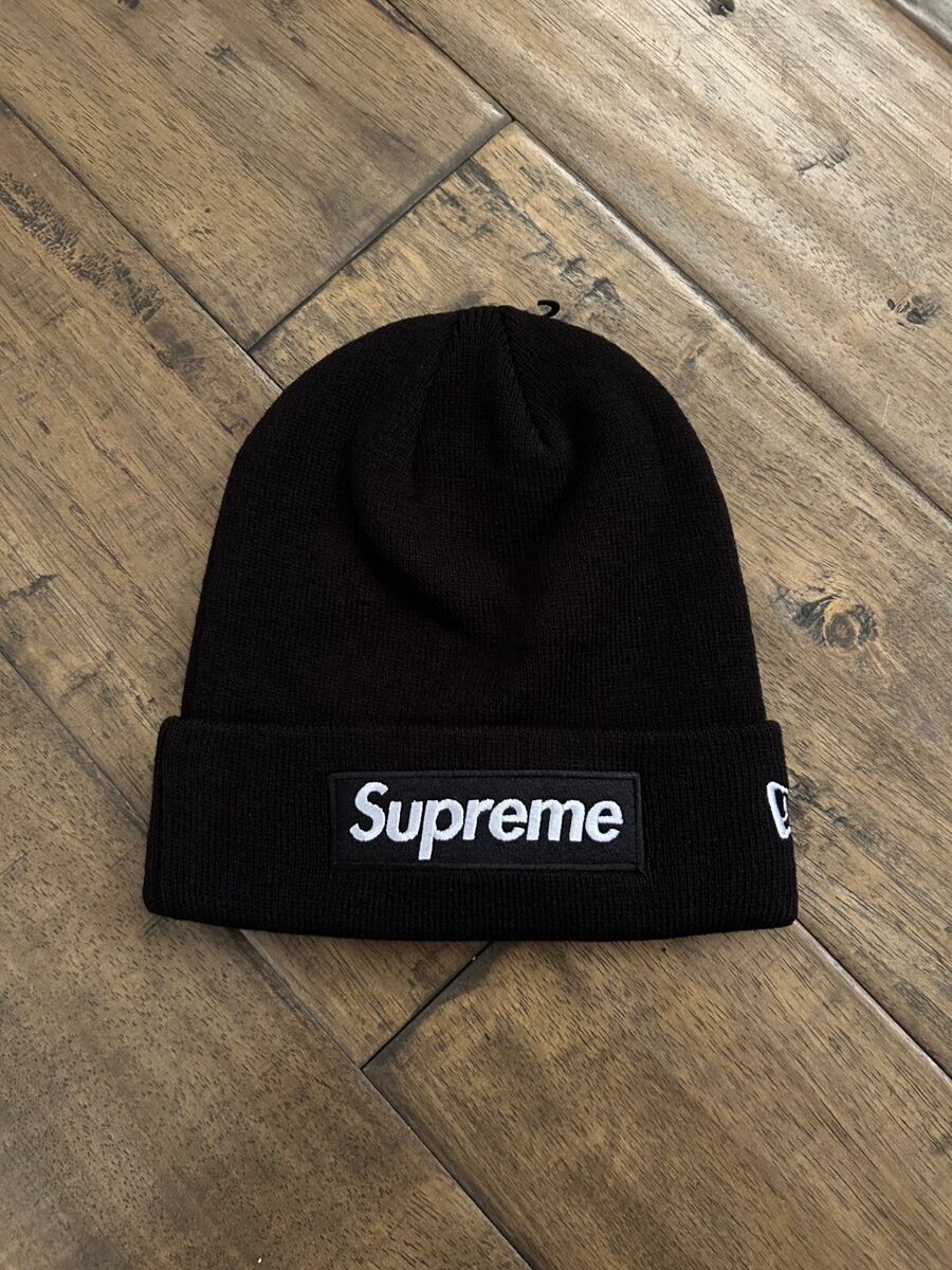 Supreme New Era Box Logo Beanie Black FW21 Brand New Authentic