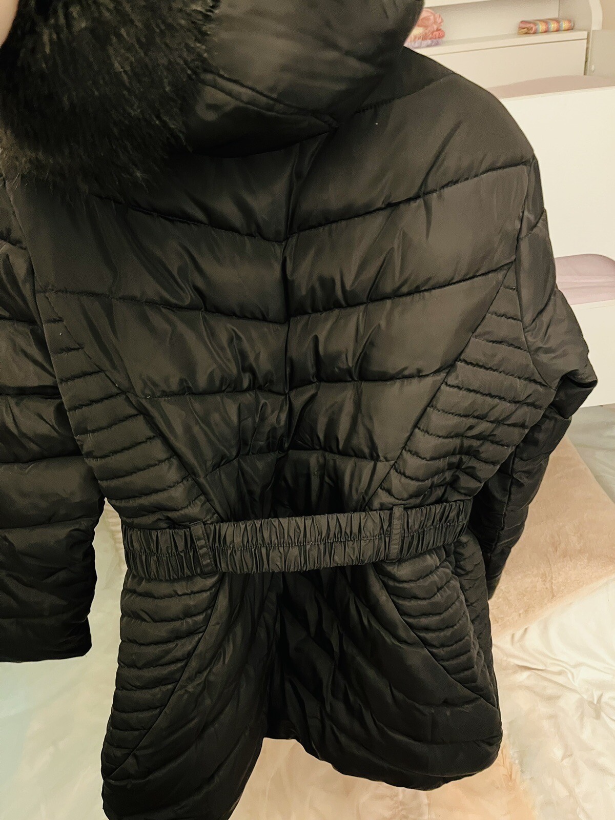 Black Dorothy Perkins Maternity Padded Long Coat Size 12 Excellent Condition eBay