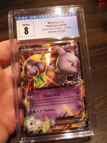 2018 Pokemon Mewtwo EX XY183 Holo Black Star Promo CGC 8