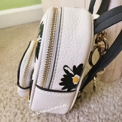 NWT Coach Mini Court Backpack Bag Charm With Floral Print CZ605 | eBay