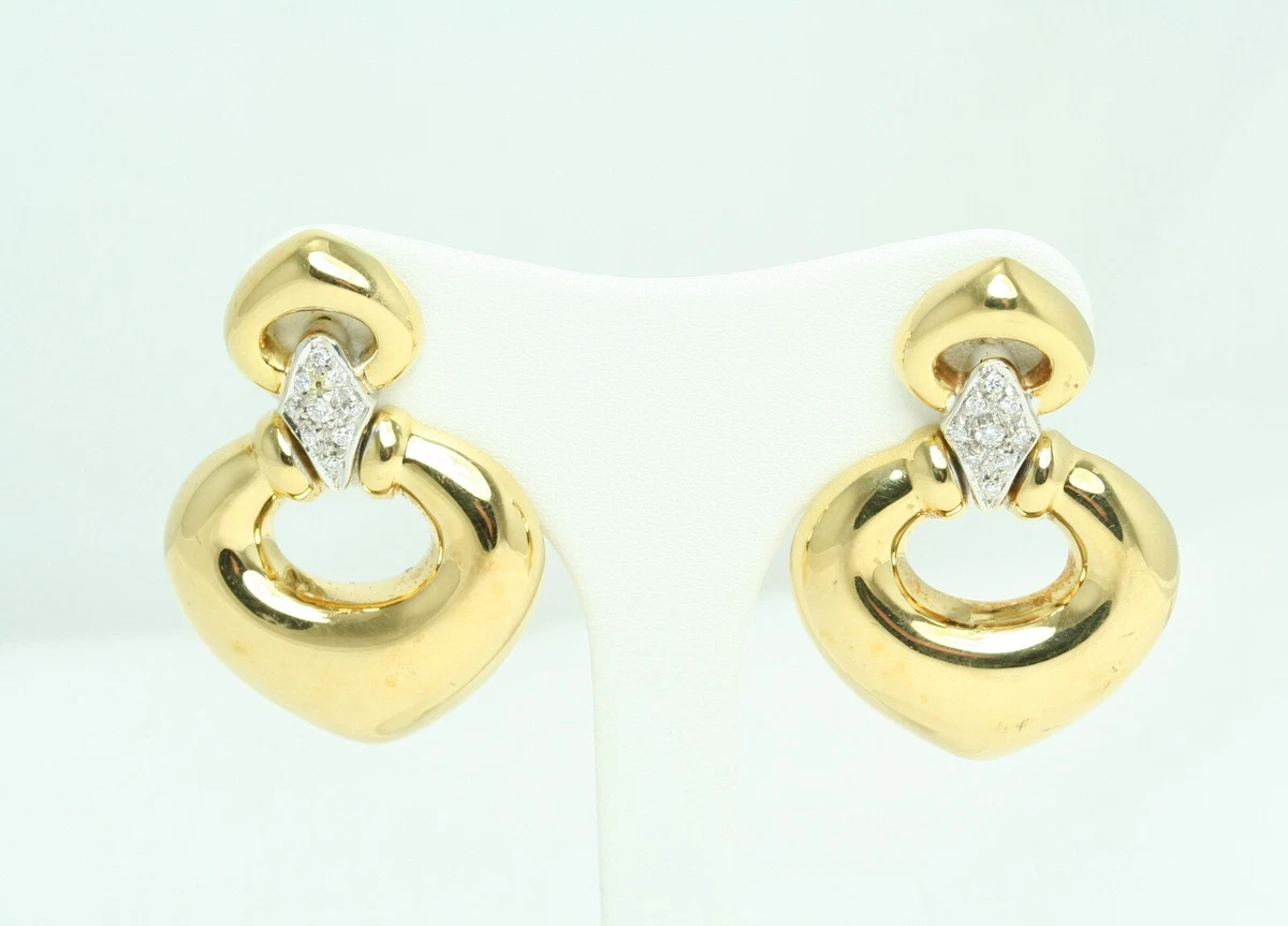 Orecchini Pendenti A Cuore In Argento 925 Placcato Oro Rosa Con Chiusura A Leva - 1,5 Pollici - 5