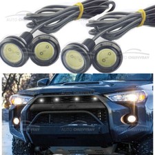 4pcs Ultra Small Cafe Racer Motorcycle White Led Brake Running Tail Lights