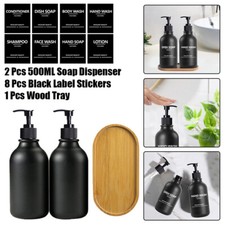 2Pcs 500ml Soap Dispenser Shower Gel Empty Pump Bottles Shampoo Gel Conditioner