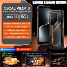 OSCAL PILOT 3 5G AI smartphone robusto Android 15 mobile esterno doppia SIM sblocco