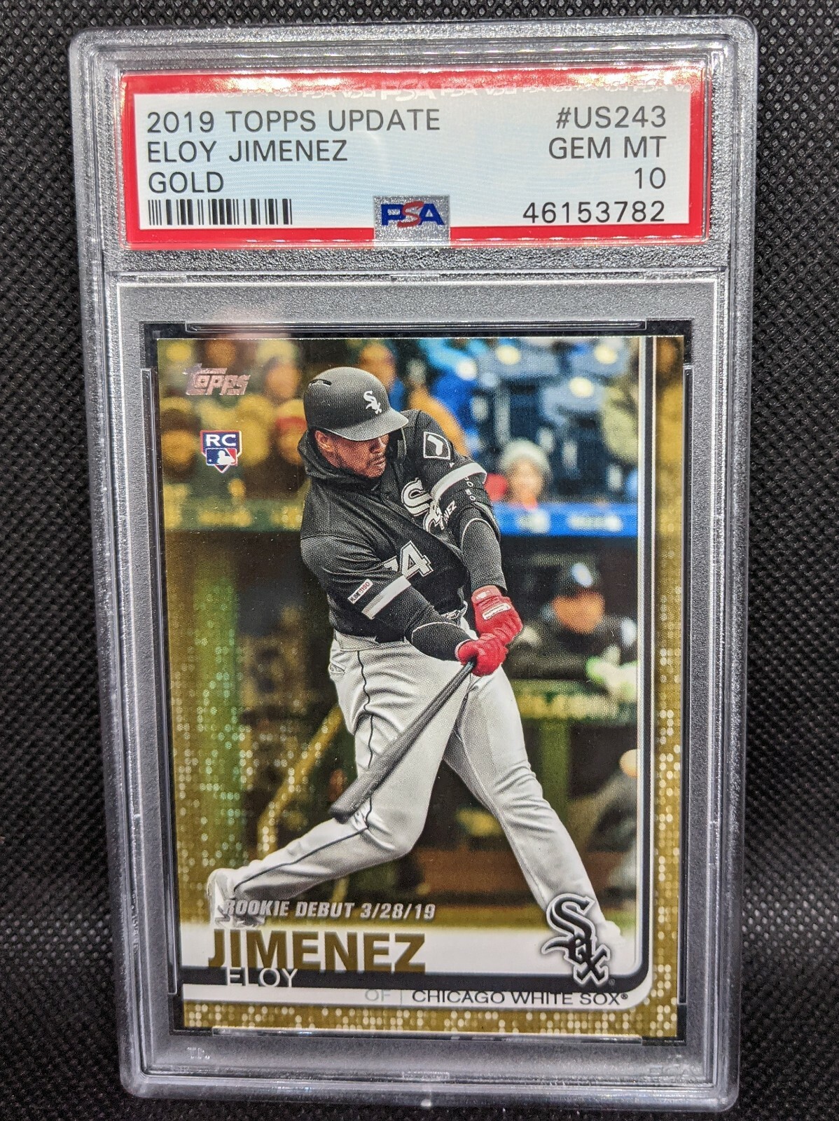 2019 Topps Update Eloy Jimenez Gold Rookie PSA 10