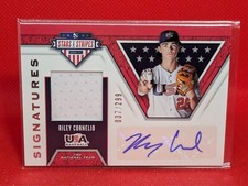 2019 USA BB Stars/Stripes Material Signatures #30 Riley Cornelio Auto /299