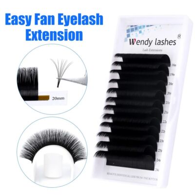 False Eyelash Extension Easy Fanning Bloom Volume Faux Mink Hair Lashes Natural