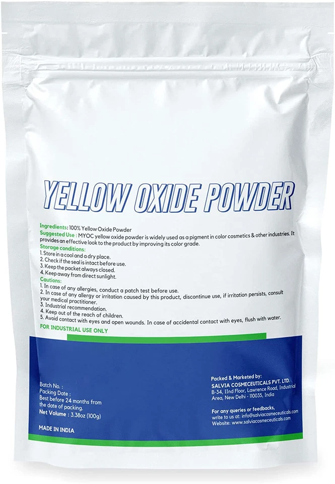 MYOC Yellow Oxide Powder | 100g/3.52 oz | Cosmetic Grade for Makeup & Paint. - Image 2 of 4