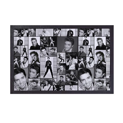 Felpudo Puerta Elvis Presley Blanco Y Negro Antideslizante 60cm x 40cm - Imagen 1 de 4