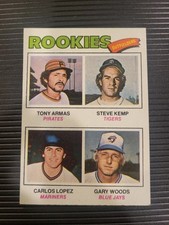 1977 Topps Rookie Outfielders - Tony Armas/Steve Kemp/Carlos Lopez/Gary Woods