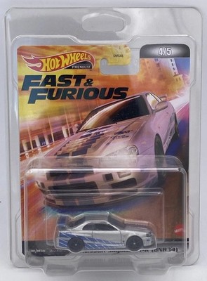 Hot Wheels Premium Fast and Furious 2022 Nissan Skyline R34 GT-R (BNR34)