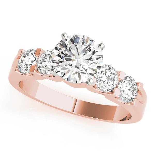 2.00 Carat VS F Lab Grown Diamond Five Stone Solitaire Engagement Ring 14K Gold