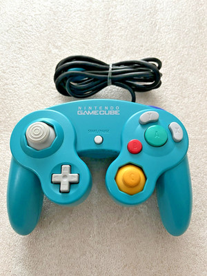 Nintendo GameCube Official Controller emerald blue Excellent condition T3 Japan
