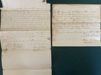 1868 Documents Related to Bridge Building Youghiogheny River in Fayette Cty PA