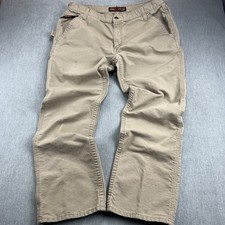 Ariat Work FR Pants Men  s 41x33 M4 Low Rise Boot Cut Tan HRC2 2112 Distressed