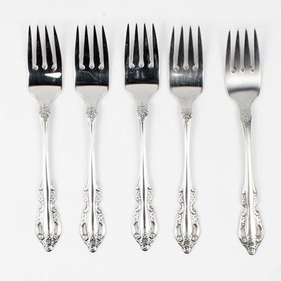 Lot Von 5 Oneida Samantha Edelstahl Salatgabeln 7'' Lang