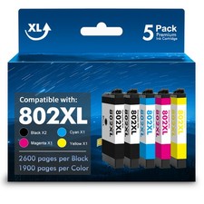 802XL Ink Cartridges Replacement For Epson WorkForce Pro WF-4720 WF-4734 WF-4745