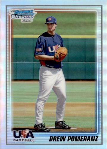 2010 Bowman Chrome USA Baseball Refractors Drew Pomeranz 464/777 USA #USA-BC16