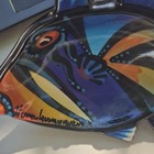 Hand-Painted Pottery Fish Dish Signed P. Dilla Dated 4/17/04 Blue — photo 2
