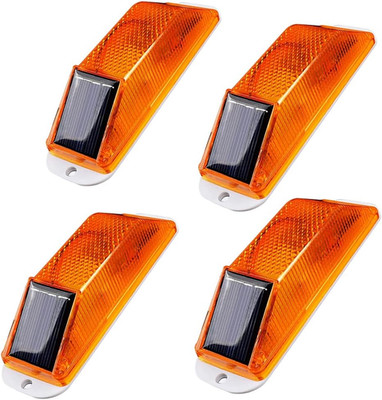 Solar Strobe Warning Light LED Warning Lamp 4-Pack Super Bright IP54 Waterproof 