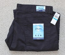 Men's IZOD Saltwater Chatham Stretch Twill 5 Pocket Straight PANTS   36x32 BLACK