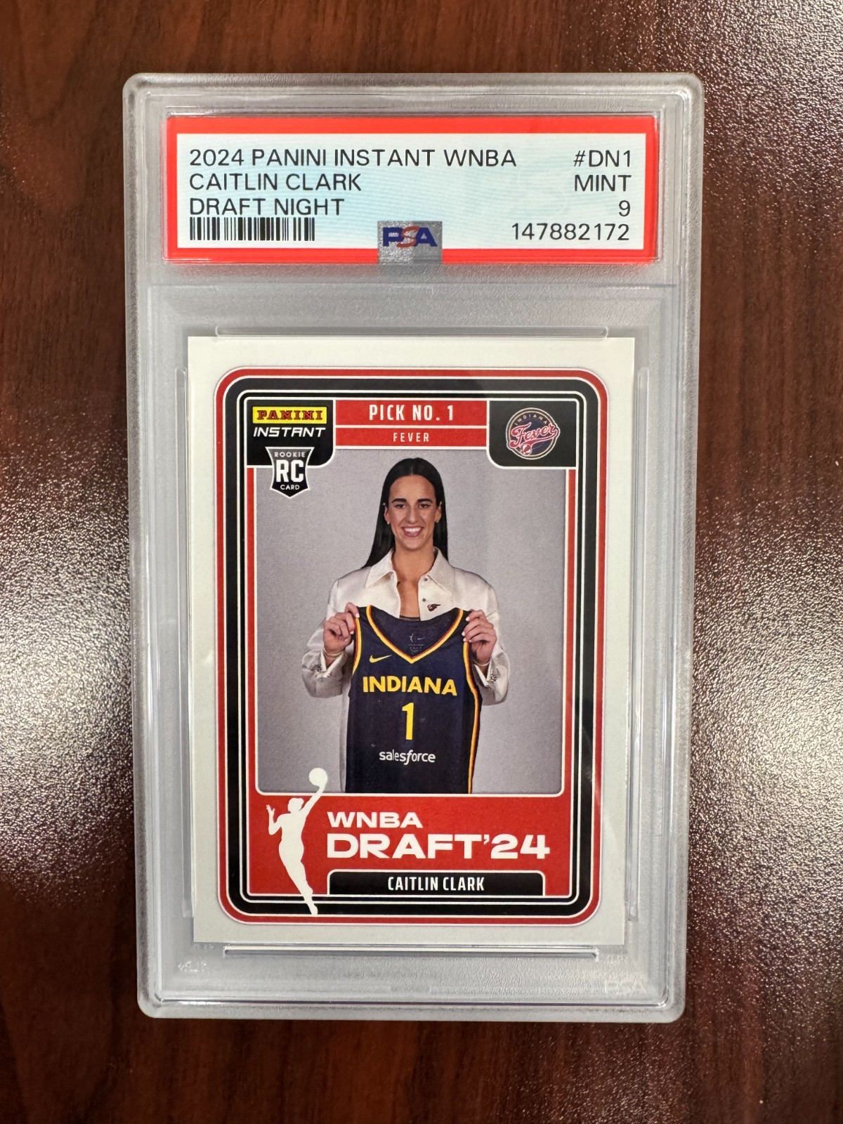 2024 PANINI INSTANT WNBA Caitlin Clark #DN1 Draft Night Rookie RC Fever PSA 9