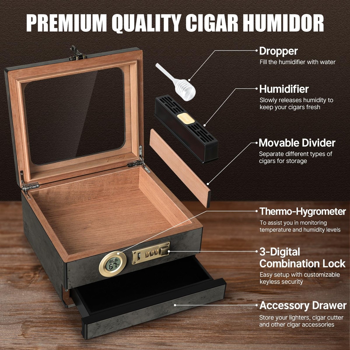 waxhaw humidor and tobacco Cigars & Brew Photos with a solid construction and large quadrant hinges for added strength waxhaw humidor and tobacco WAXHAW