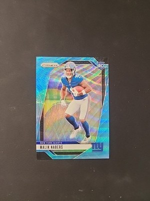 2024 Panini Prizm - Rookies Malik Nabers #370 Blue Wave Prizm /230 (RC)