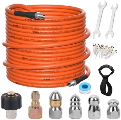 #ad 50FT Sewer Jetter Kit Pressure Washer Hose $64.72
