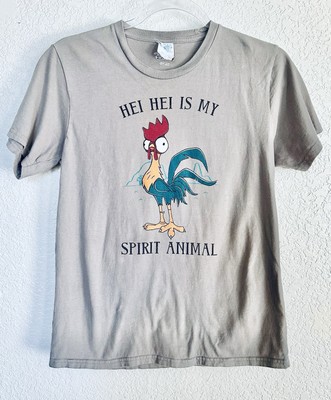 Girl s Disney MOANA Hei Hei Size Large Graphic Tee (Puddy Gray)