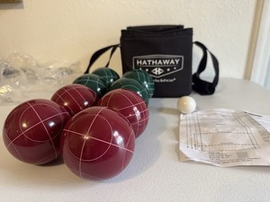Hathaway Luxurious Bocce Ball Set With Carrying Bag Case Yard Games Sports