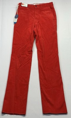 Castaway Nantucket Island Pants Men s 32 UF Red Beachcomber Corduroy NEW W/Flaw