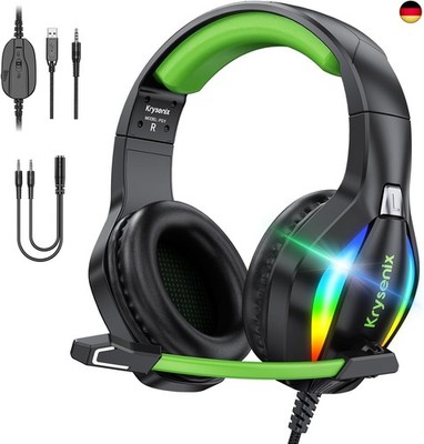 PG1 RGB Gaming Headset für PS4, PS5, PC,Switch, Xbox, Headset mit LED und Gaming